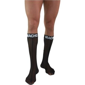 Macho Underwear halfdoorzichtige fetisj-sokken One Size zwart Macho Underwear halfdoorzichtige fetisj-sokken One Size zwart - Afbeelding 1