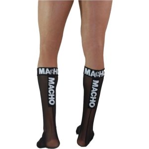 Macho Underwear halfdoorzichtige fetisj-sokken One Size zwart Macho Underwear halfdoorzichtige fetisj-sokken One Size zwart - Afbeelding 2