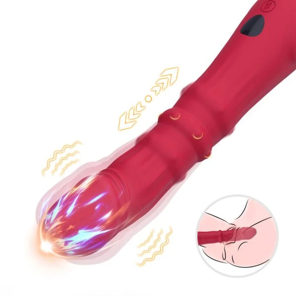 Armony Vibrators Thermo-instelbare A-Punt-Vibrator-Dildo rood