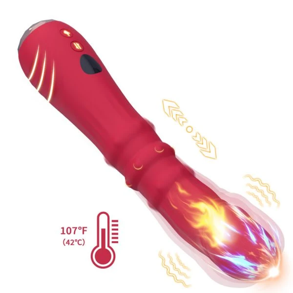 Armony Vibrators Thermo-instelbare A-Punt-Vibrator-Dildo rood