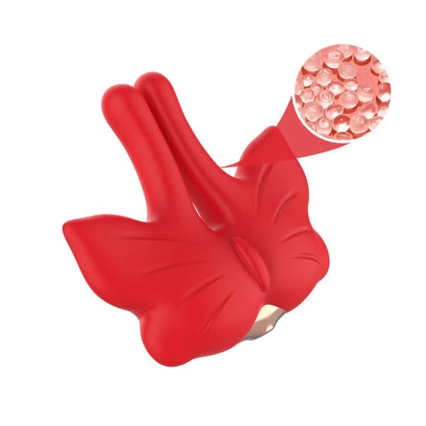 Armony Stimulators magnetische tepelklemmen met vibratie vlindervorm rood Armony Stimulators magnetische tepelklemmen met vibratie vlindervorm rood