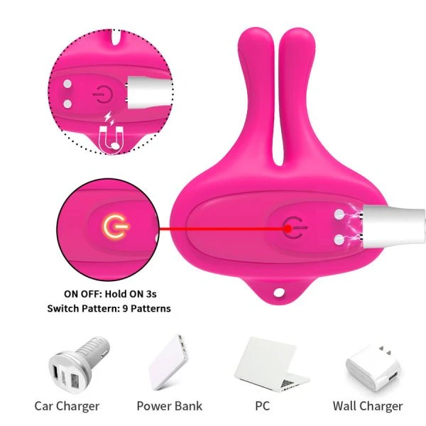 Armony Stimulators Magnetische Nippelklemmen mit Vibration Kaninchenform rosa Armony Stimulators Magnetische Nippelklemmen mit Vibration Kaninchenform rosa