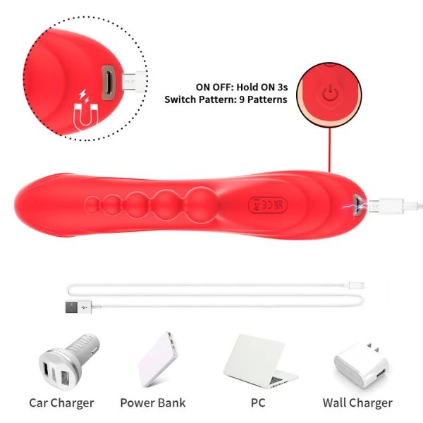 Armony Vibrators G-Punkt- und Klitorisstimulator Rot mit Flüssigsilikon Armony Vibrators G-Punkt- und Klitorisstimulator Rot mit Flüssigsilikon