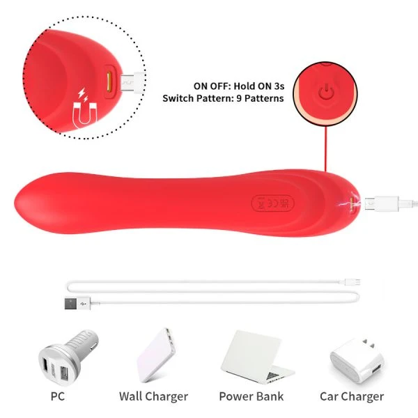 Armony Vibrators G-Punkt- und Klitorisstimulator mit oszillierender Zunge rot
