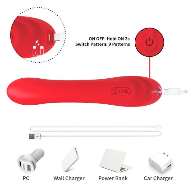 Armony Vibrators Vibrator met oscillerende tong rood Armony Vibrators Vibrator met oscillerende tong rood