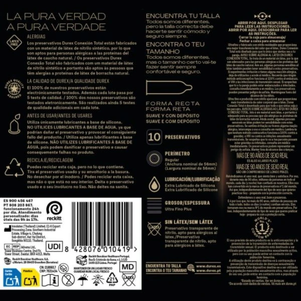 Durex Total Connection Ultra Fine Plus Latexvrije Condooms