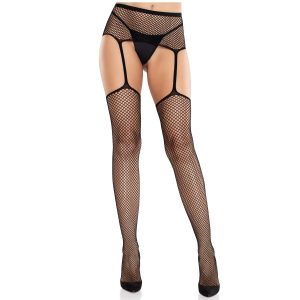 LEG Avenue Hosiery Kantenkousen met naad en jarretelgordel zwart LEG Avenue Hosiery Kantenkousen met naad en jarretelgordel zwart - Afbeelding 1