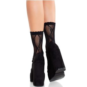 LEG Avenue Hosiery Spitzensocken met strik zwart LEG Avenue Hosiery Spitzensocken met strik zwart - Afbeelding 2