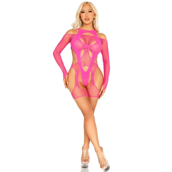 img_205330_e09a814dc5a8d41d45eb8acadbadae1a_1.jpg Leg Avenue Net-Bodysuit met Kousenriem en Harness Neon Pink