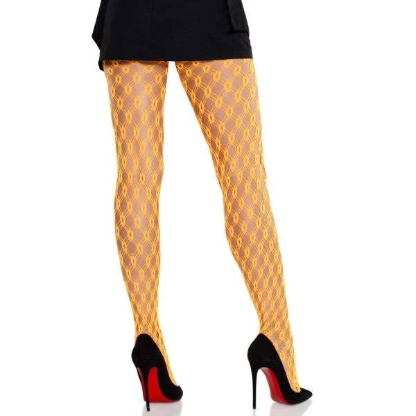 LEG Avenue Hosiery Netkousen met Oogjes Neon Oranje LEG Avenue Hosiery Netkousen met Oogjes Neon Oranje