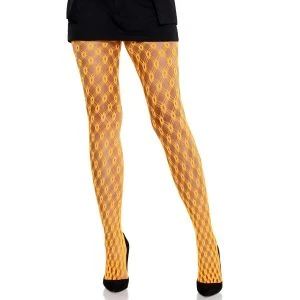 LEG Avenue Hosiery Netzstrumpfhose mit Ösen Neon Orange
