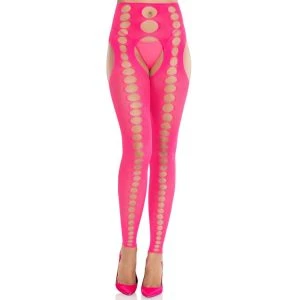LEG Avenue Hosiery trägerlose blickdichte Strümpfe Neon Pink