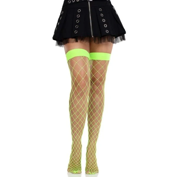 img_205355_c3d0e707e118511db42ac22ee3b050af_1.jpg LEG Avenue Hosiery Netkous Neon Groen met Kousenband