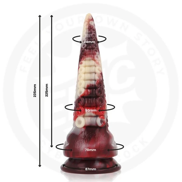 Epic Cybersilicock Dildo Draxis Abysmal Shadow, 235 mm totale hoogte