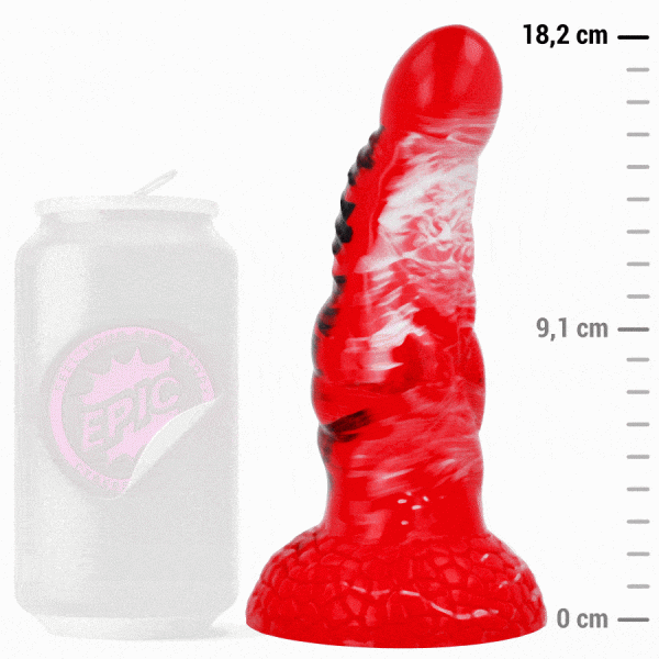 Epic Agnis Crimson Fire Dildo van Cybersilicon 182 mm