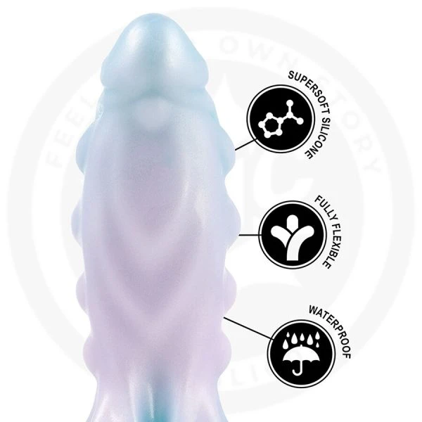 Epic Cybersilicock Dildo Lunara Kosmisches Licht 200 mm