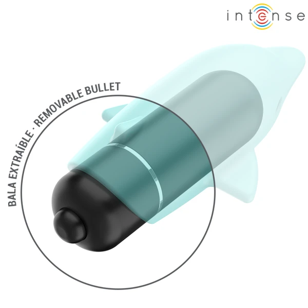 Intense FUN Toys Echo Vibrerende Bullet Dolfijn Blauw 8 x 4,7 cm