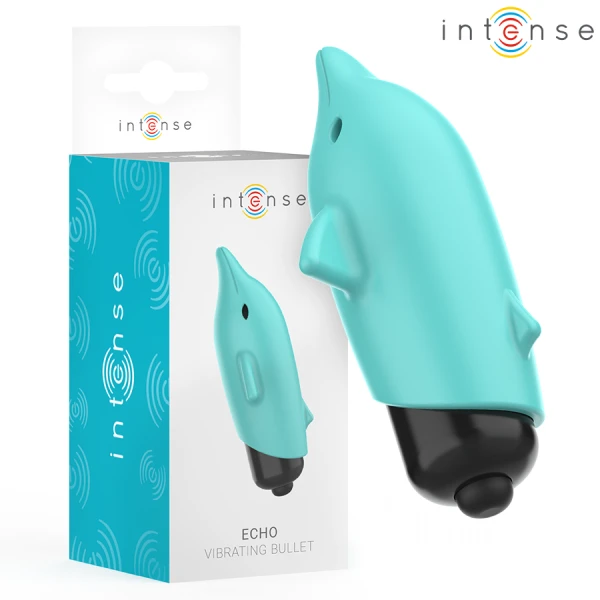 Intense FUN Toys Echo Vibrerende Bullet Dolfijn Blauw 8 x 4,7 cm