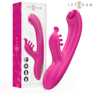 Intense High Tech Christina Multifunctionele Rabbit-Vibrator 22,5 cm Roze Intense High Tech Christina Multifunctionele Rabbit-Vibrator 22,5 cm Roze - Afbeelding 1