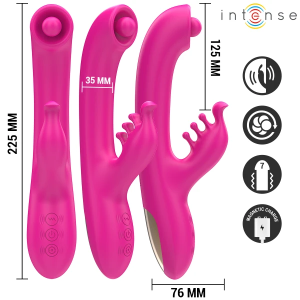 Intense High Tech Christina Multifunctionele Rabbit-Vibrator 22,5 cm Roze Intense High Tech Christina Multifunctionele Rabbit-Vibrator 22,5 cm Roze