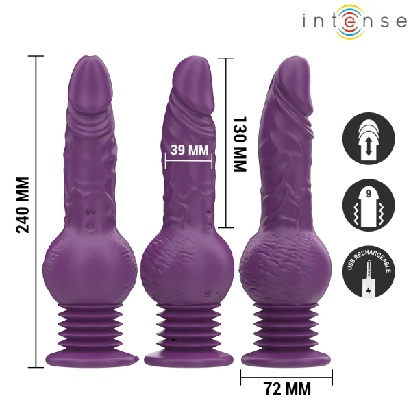 Intense High Tech Tatum Multifunktionsvibrator mit Auf- und Ab-Bewegung 24 cm Lila Intense High Tech Tatum Multifunktionsvibrator mit Auf- und Ab-Bewegung 24 cm Lila