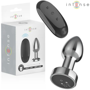 Intense Anal Toys Anal Plug S mit Vibration und Fernbedienung, Aluminium