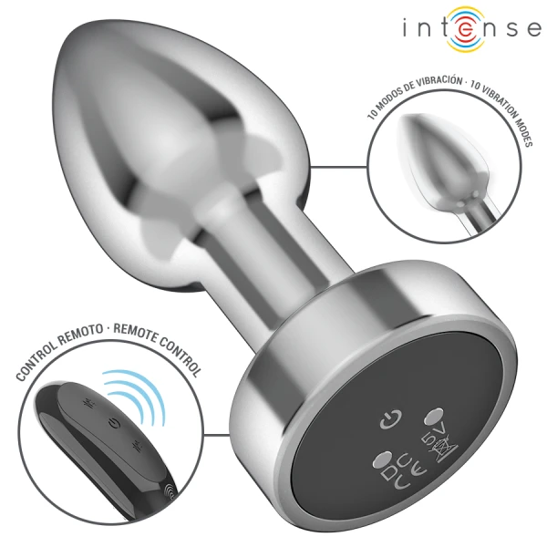 Intense Anal Toys Anaalplug S met Trilling en Afstandsbediening, Aluminium