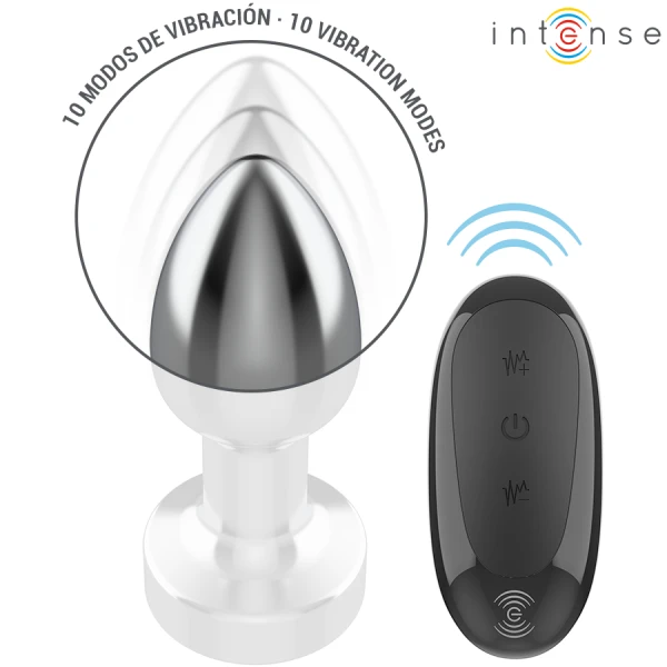 Intense Anal Toys Anaalplug S met Trilling en Afstandsbediening, Aluminium