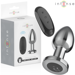 Intense Anal Toys Anaalplug met 10 trillingen en afstandsbediening, maat L, aluminium Intense Anal Toys Anaalplug met 10 trillingen en afstandsbediening, maat L, aluminium - Afbeelding 1