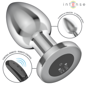 Intense Anal Toys Anaalplug met 10 trillingen en afstandsbediening, maat L, aluminium Intense Anal Toys Anaalplug met 10 trillingen en afstandsbediening, maat L, aluminium - Afbeelding 3