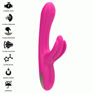 Intense High Tech Britney Multifunktions-Rabbit-Vibrator 23 cm Rosa Intense High Tech Britney Multifunktions-Rabbit-Vibrator 23 cm Rosa – Bild 2