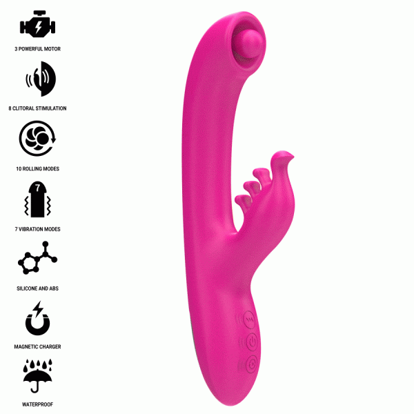 Intense High Tech Christina Multifunctionele Rabbit-Vibrator 22,5 cm Roze Intense High Tech Christina Multifunctionele Rabbit-Vibrator 22,5 cm Roze