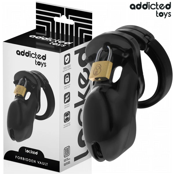 Addicted Toys Kuusheidskooi Locked met 5 ringen, 10 cm