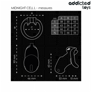 Addicted Toys Locked Peniskäfig Midnight Cell Größe L Addicted Toys Locked Peniskäfig Midnight Cell Größe L – Bild 5