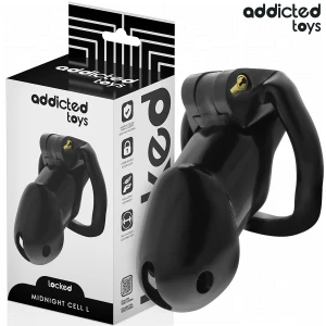 Addicted Toys Locked Penis Cage Midnight Cell Size L