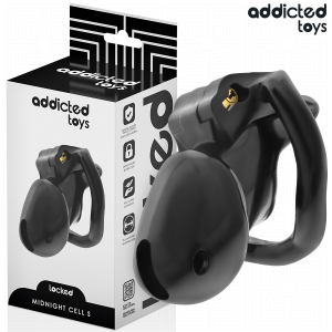 Addicted Toys Locked Keuschheitskäfig Midnight Cell Maat S met 4 ringen Addicted Toys Locked Keuschheitskäfig Midnight Cell Maat S met 4 ringen - Afbeelding 1