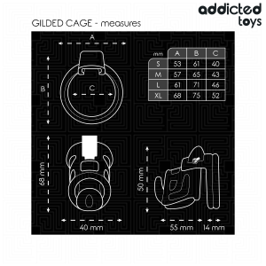 Addicted Toys Keuschheitskäfig aus Metall Locked Gilden Cage Addicted Toys Keuschheitskäfig aus Metall Locked Gilden Cage – Bild 5