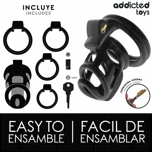 Addicted Toys Keuschheitskäfig aus Metall Locked Gilden Cage