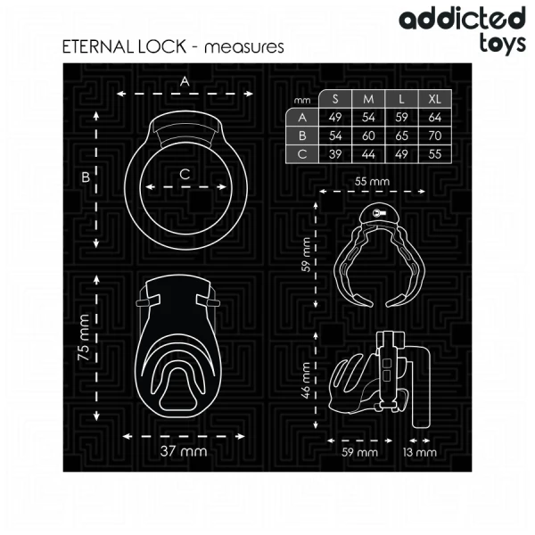 Addicted Toys Kuurkooi Locked - Eternal Lock met urethraaldilatator