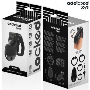 Addicted Toys Keuschheitskäfig Locked Midnight Cell Maat M Addicted Toys Keuschheitskäfig Locked Midnight Cell Maat M - Afbeelding 6