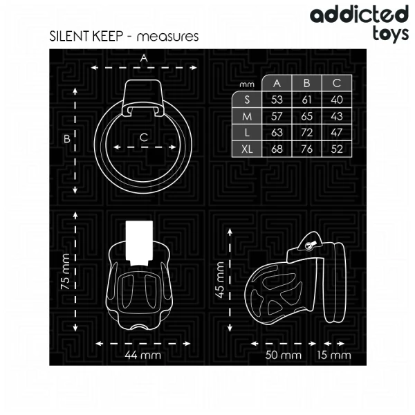Addicted Toys Locked Peniskäfig Silent Keep 7,5 cm Addicted Toys Locked Peniskäfig Silent Keep 7,5 cm