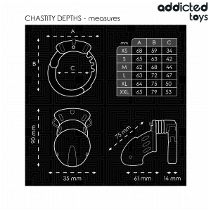 Addicted Toys Locked Keuschheitskäfig Chastity Depths 7,5 cm Addicted Toys Locked Keuschheitskäfig Chastity Depths 7,5 cm - Afbeelding 5