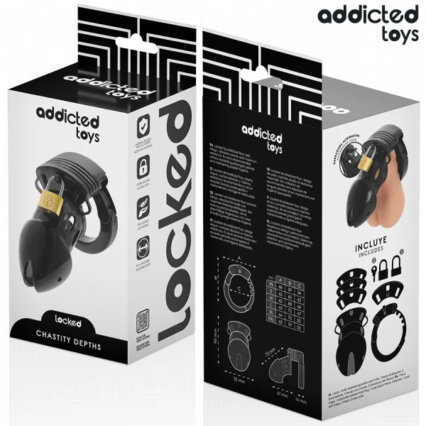 Addicted Toys Locked Keuschheitskäfig Chastity Depths 7,5 cm