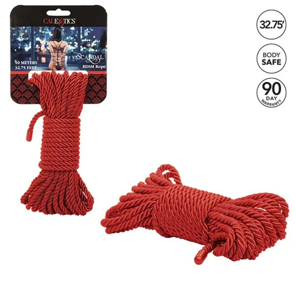 Calexotics Scandal RED BDSM-touw 10 m voor bondage-spelletjes