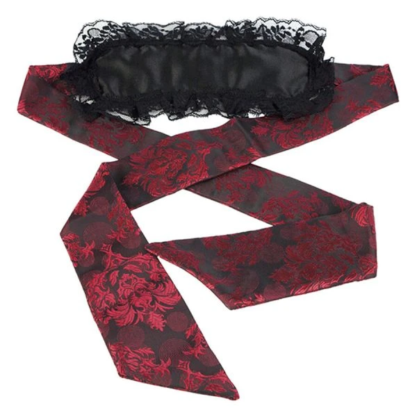 Calexotics Scandal Augenmaske aus Brokat rot-schwarz