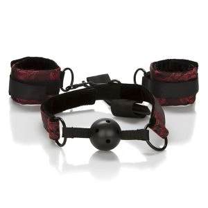 Calexotics Scandal Ballknebel mit Handschellen aus Silikon, 61 cm