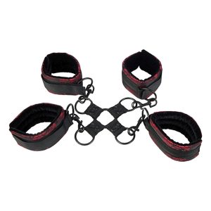 Calexotics Scandal Handschellen Hog Tie Bondage-Set rot-schwarz Calexotics Scandal Handschellen Hog Tie Bondage-Set rot-schwarz – Bild 1