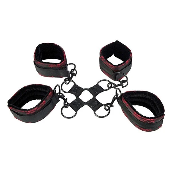 Calexotics Scandal Handschellen Hog Tie Bondage-Set rot-schwarz