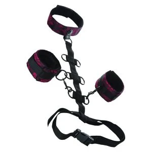 Calexotics Scandal Comporal Support with Collar, Handcuff Set