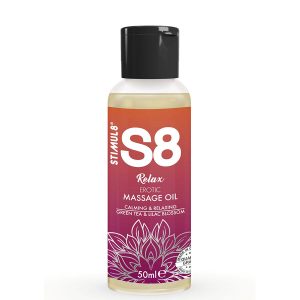 Stimul8 S8 Relax Massageolie Groene Thee & Sering 50 ml Stimul8 S8 Relax Massageolie Groene Thee & Sering 50 ml - Afbeelding 1